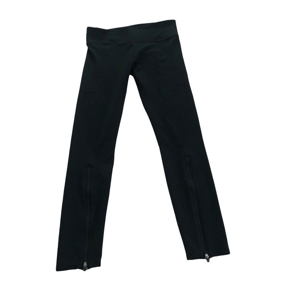 Fabletics Black Front Zipper Leggings